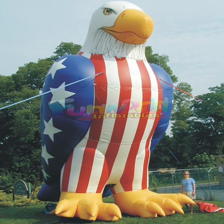 Outdoor parade display advertising events tunnel pvc cartoon big inflatable giant eagle animal