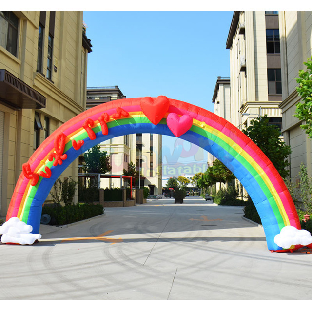 Outdoor inflatable advertising gate custom printed decor arch inflatable rainbow arch