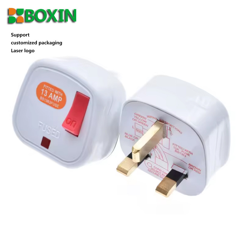 13A Plug Top BS 3 PIN Type G England Saudi Arabia Dubai Singapore Qatar UK switching adapter plug UK Detachable Wireable Plug