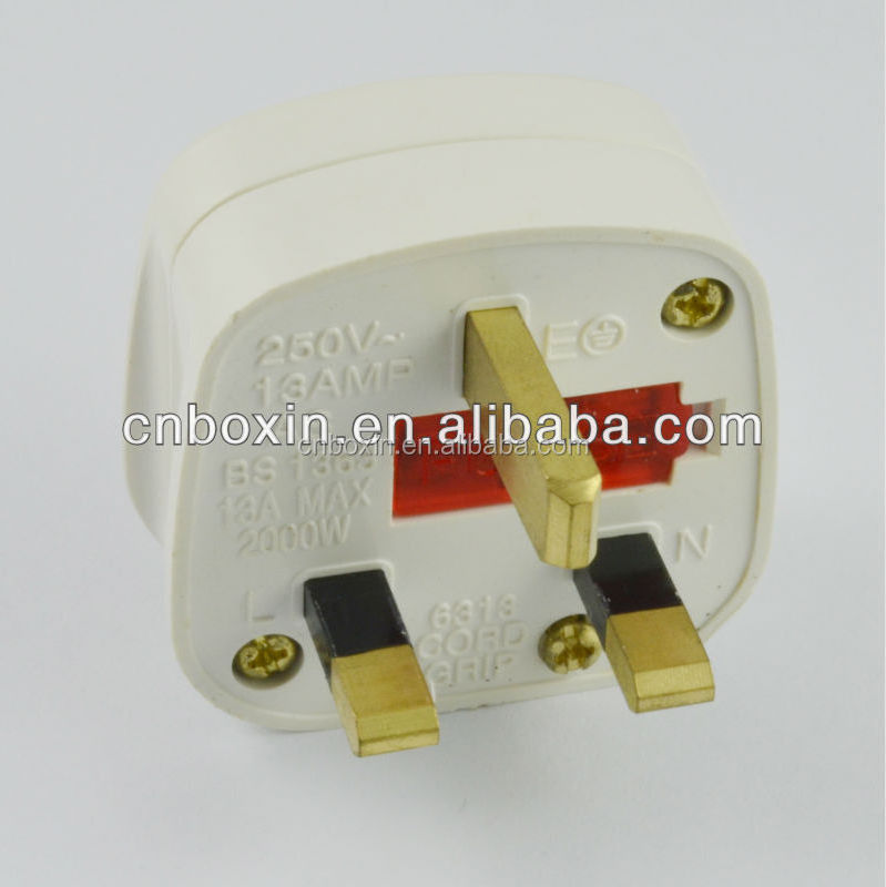 13A Plug Top BS 3 PIN Type G England Saudi Arabia Dubai Singapore Qatar UK switching adapter plug UK Detachable Wireable Plug