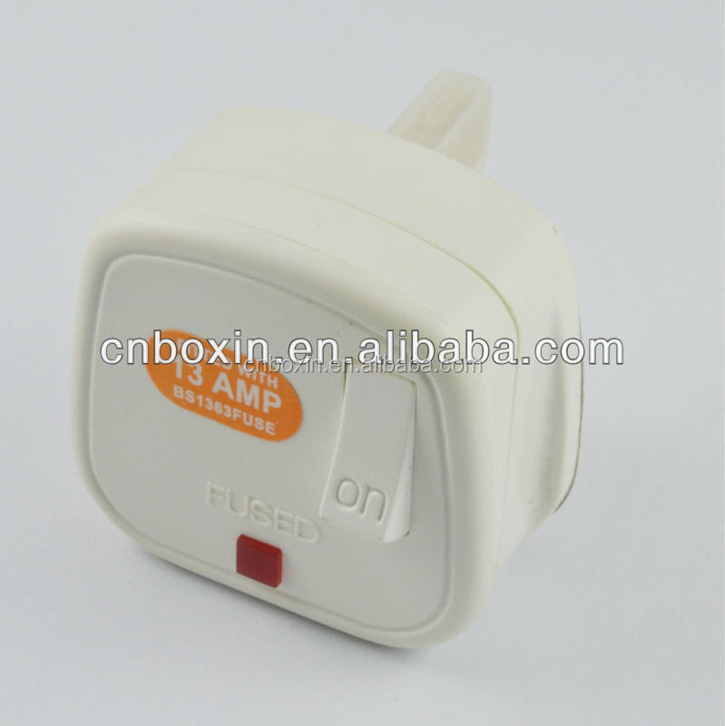 13A Plug Top BS 3 PIN Type G England Saudi Arabia Dubai Singapore Qatar UK switching adapter plug UK Detachable Wireable Plug