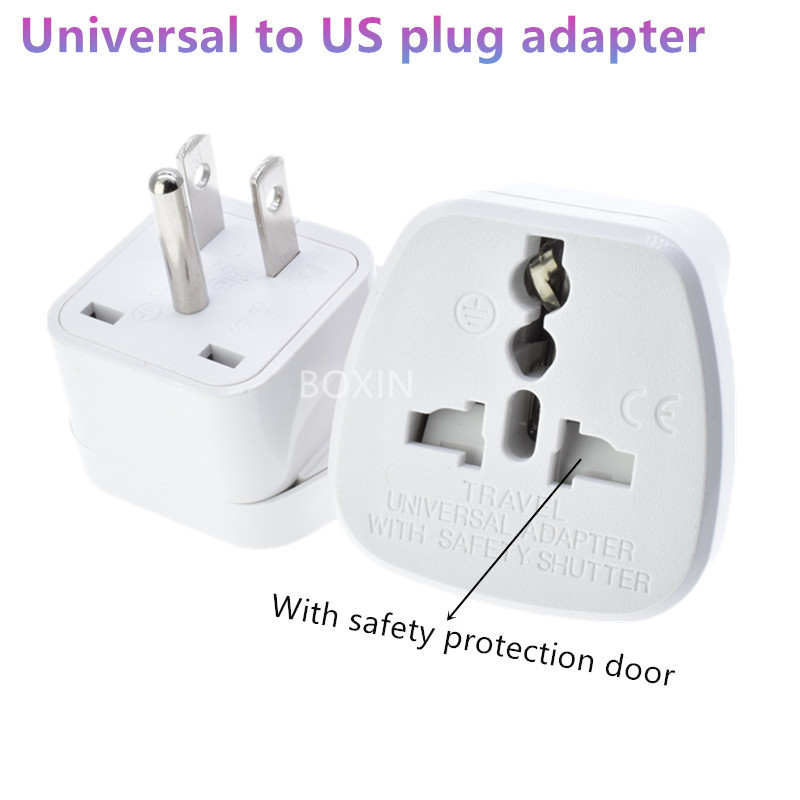 Taiwan power plug travel Universal to US plug adapter American standard 3-pin safety door CE 250V 10A  SS-5