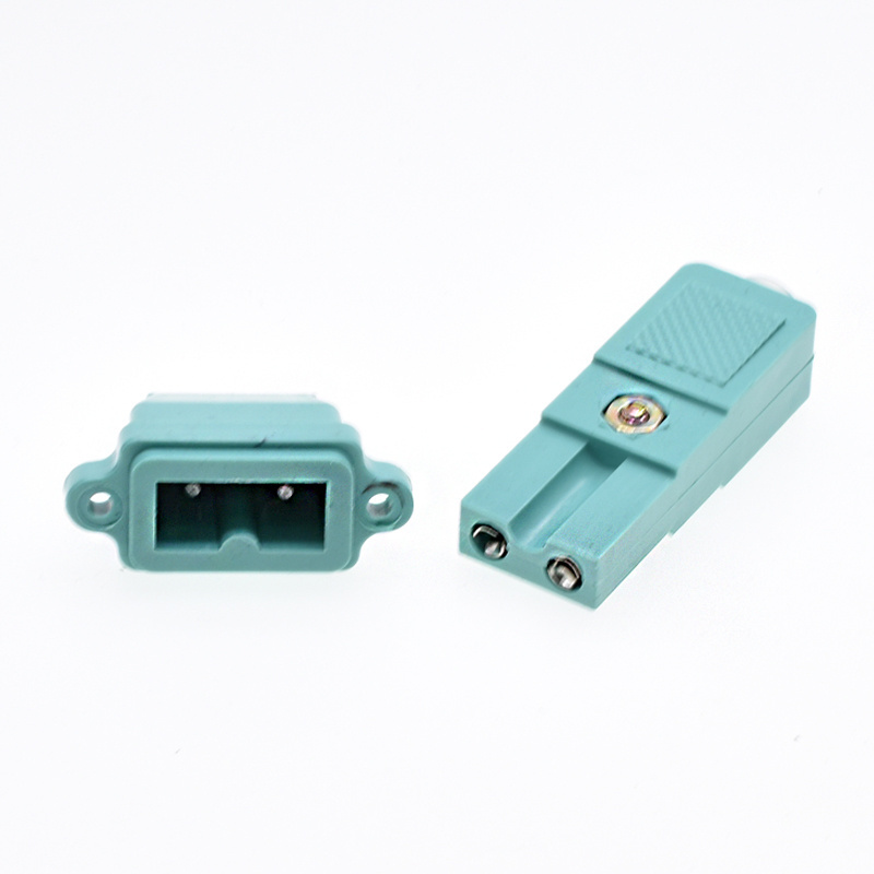 2-core power socket DC power plug connector 2 pins green small two-wire electric screwdriver plug CZ-200