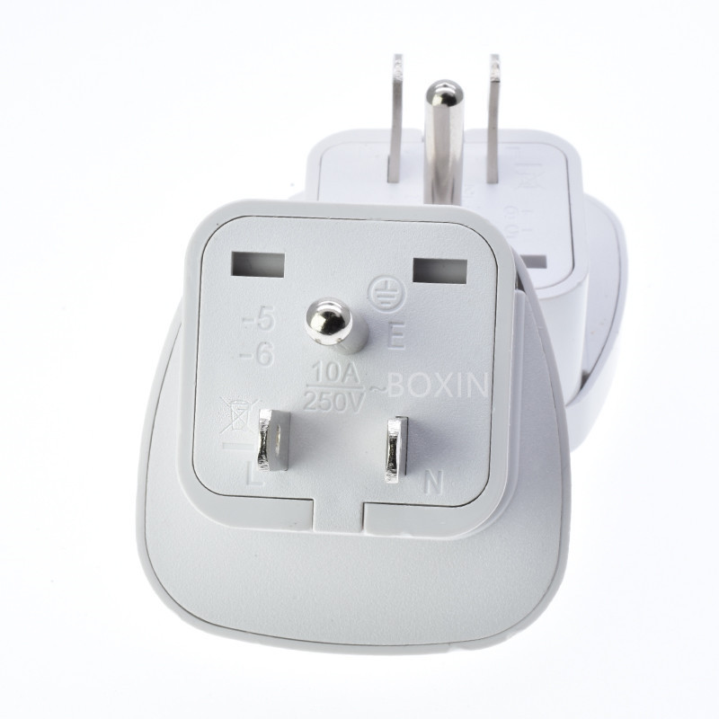 Taiwan power plug travel Universal to US plug adapter American standard 3-pin safety door CE 250V 10A  SS-5