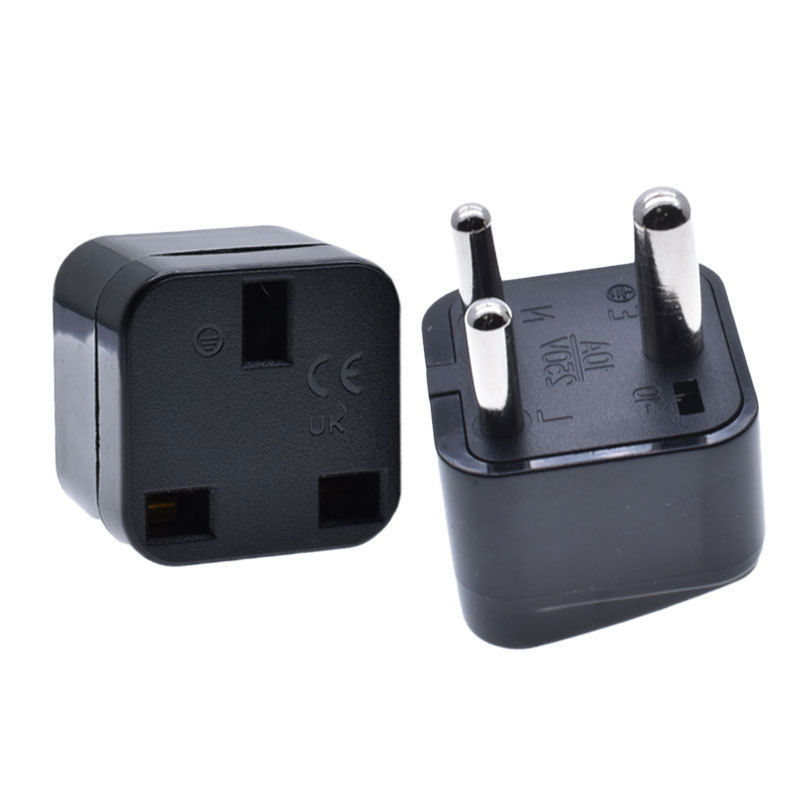 South Africa Power Plug Travel Dubai Saudi Arabia India Pakistan electric socket adapter Type D 10A250V black color England Plug