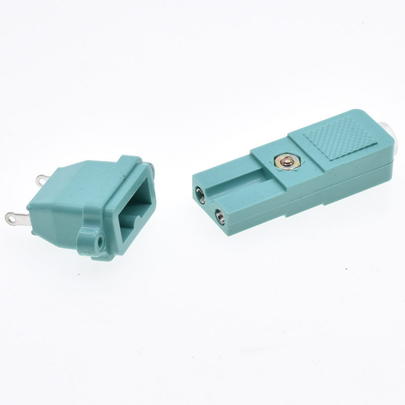 2-core power socket DC power plug connector 2 pins green small two-wire electric screwdriver plug CZ-200