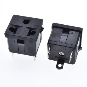 AC power socket US America Type B 3 jack 15A125V inlet electric connector WD-601Cassette power wall socket