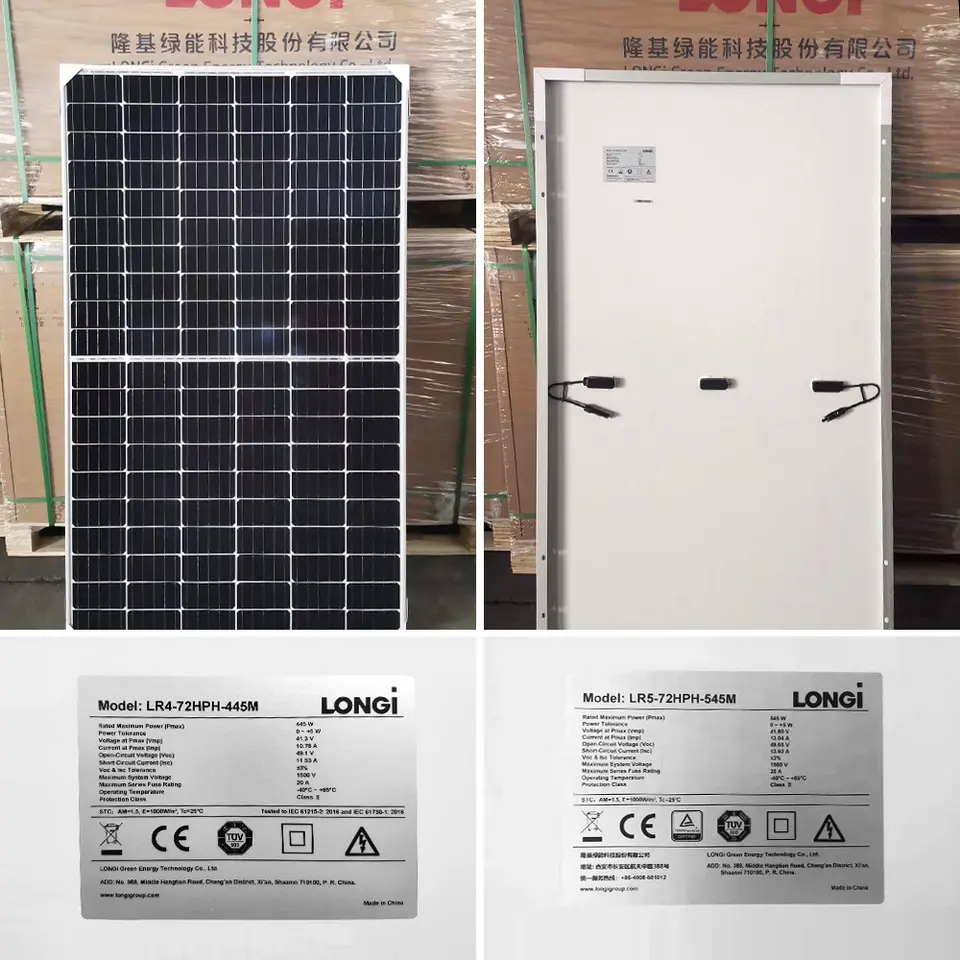 Longi 410W Solar Panels 530W 550W Solar Panel 182 Bifacial Solar Panel Longi 540W