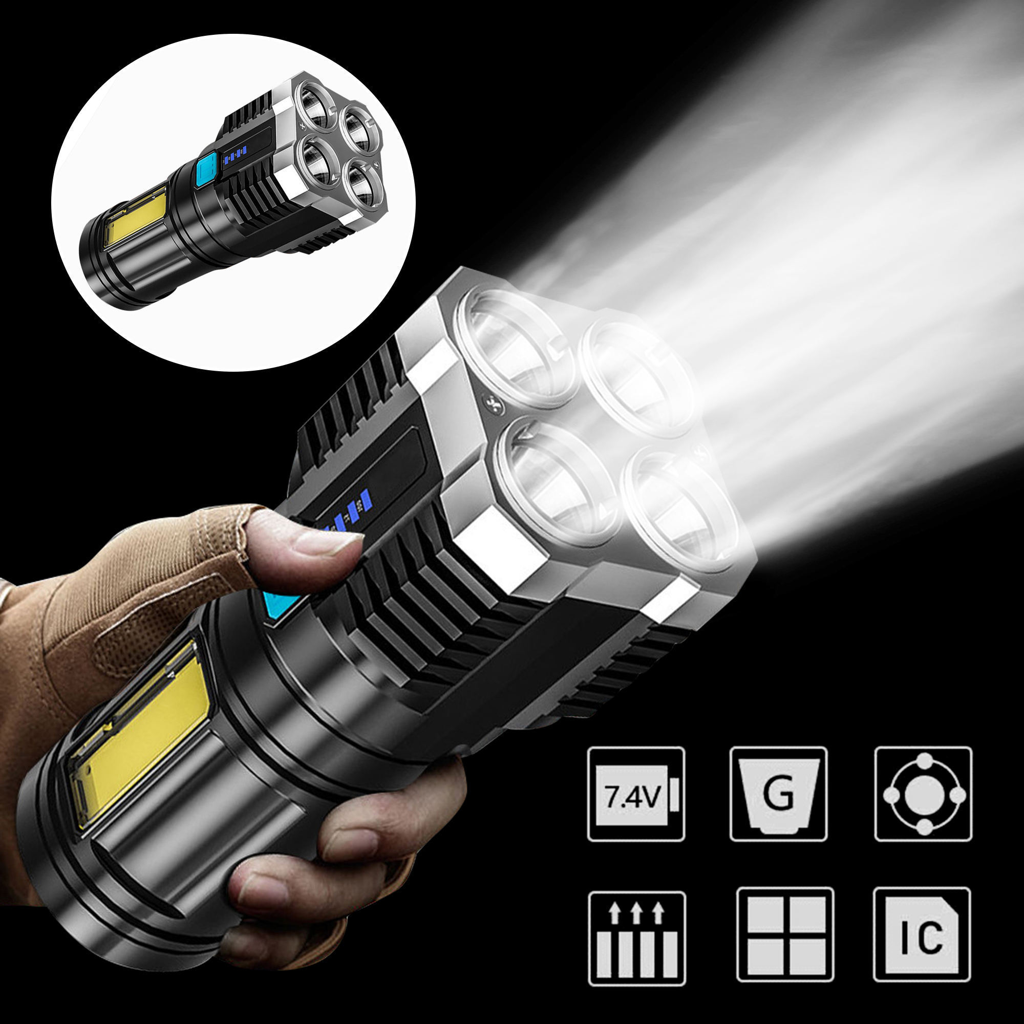 Super Bright Powerful LED Flashlight mini linterna lampe torche Waterproof linterna COB LED Flashlight Torch Rechargeable