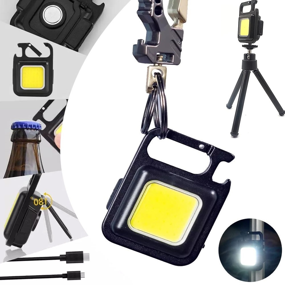 Led Tractor Working Light Portable Cob Work Light Tripod Rechargeable Magnetic Mini Under Hood Cob Keychain Work  Light