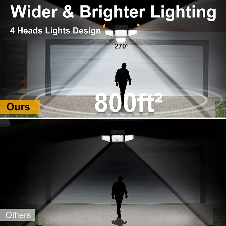 Manufacturer 270 Led Wall Flood Solar Security Light Lamp Waterproof Solar Light Outdoor Motion Sensor For garden yard garage