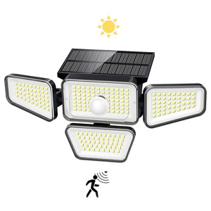 Manufacturer 270 Led Wall Flood Solar Security Light Lamp Waterproof Solar Light Outdoor Motion Sensor For garden yard garage