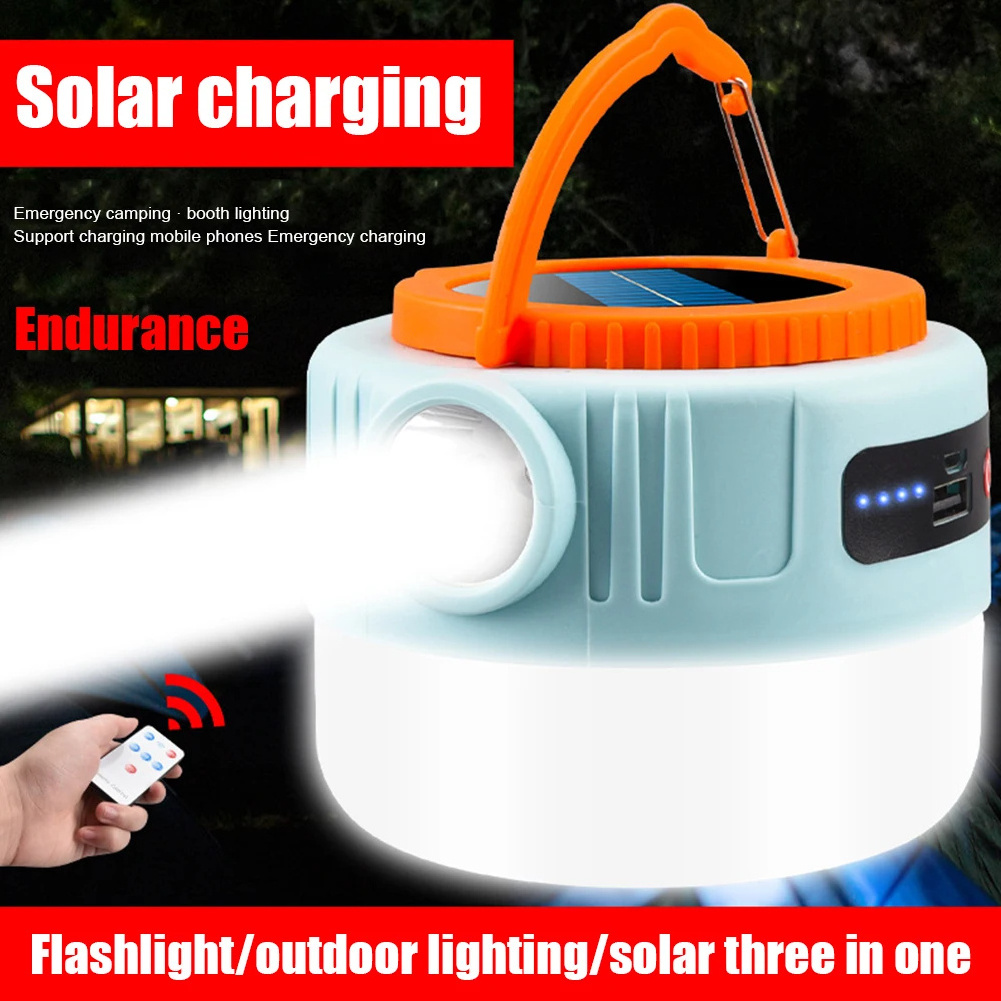 Multifunction Portable USB solar Emergency Lamp lampe Outdoor Hanging LED Solar Camping Lantern Light Rechargeable Waterproof