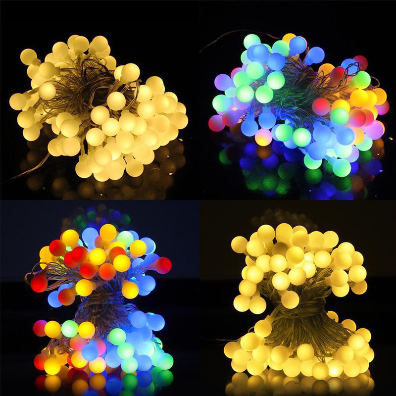 Curtain Celebration Decor 6M Ball Shaped 50 LED String Light Christmas Wedding Party Festival LED Fairy Light Bulb