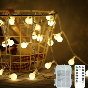 Curtain Celebration Decor 6M Ball Shaped 50 LED String Light Christmas Wedding Party Festival LED Fairy Light Bulb