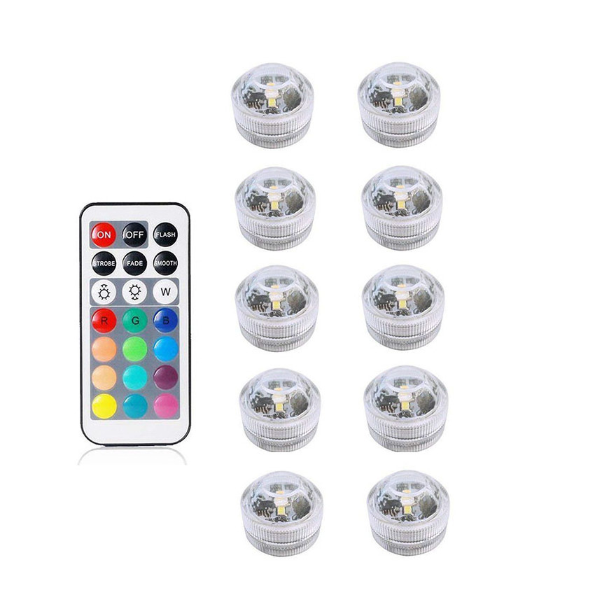 Remote control LED pool light 3CM twist full color red green blue warm white waterproof LED pool light