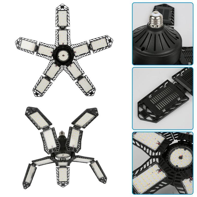 Deformable Ceiling Light Foldable Fan Blade Light For Warehouse Workshop Deformation Lamp 180W LED Garage Light