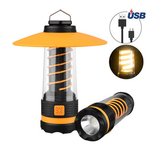 Led Type-C work lamp repair light flashlight 10W Waterproof Portable LED COB USB Rechargeable Work Light With Hook