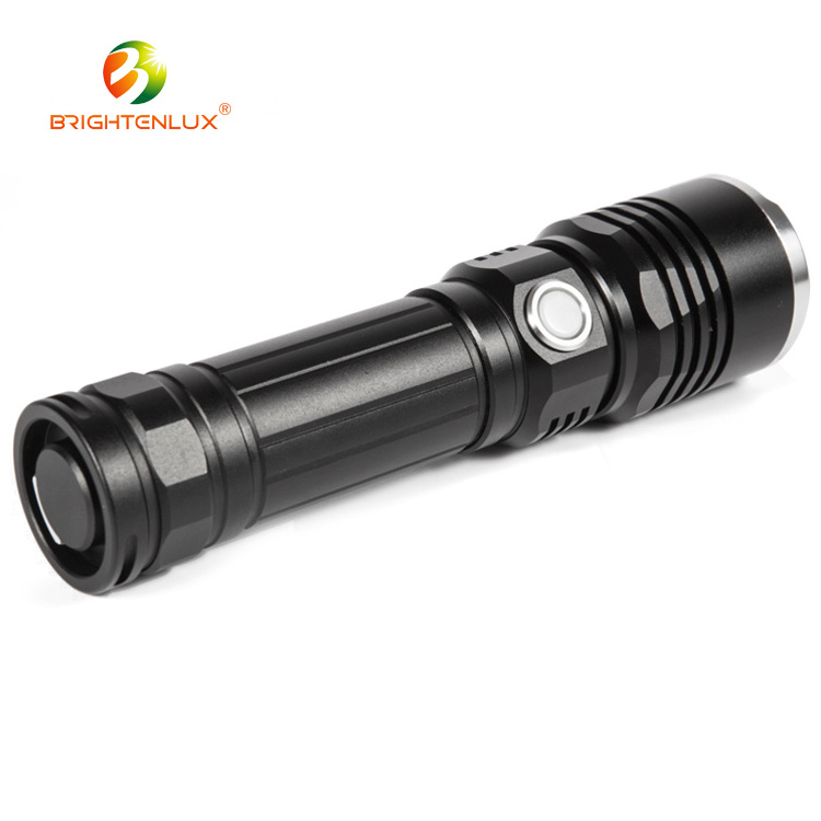 Brightenlux Tactical Flashlight Light Touch 1000m long range Rechargeable Led Flashlight With USB charger