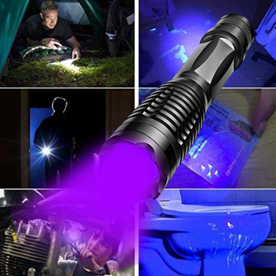 2 in1 UV Flashlight LED Linterna Torch 395nm UV Flashlight for camping Carpet Pet Urine Catch Scorpions