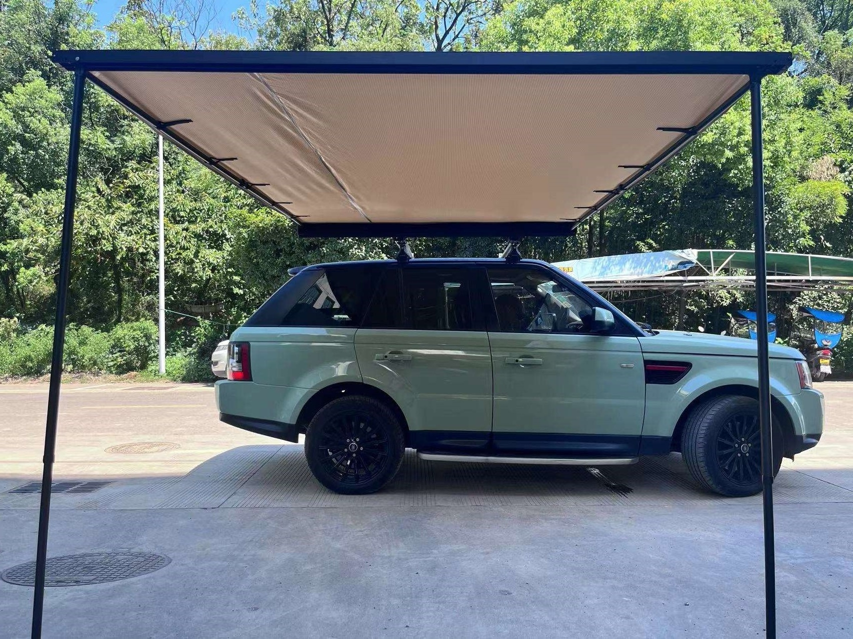 Factory Supply Retractable sunshade waterproof oxford fabric car tent outdoor side car awning