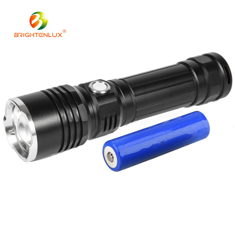 Brightenlux Tactical Flashlight Light Touch 1000m long range Rechargeable Led Flashlight With USB charger