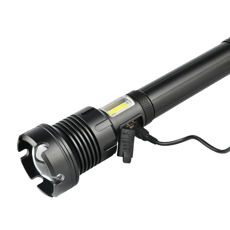 P90 LED flaShlight Aluminum Alloy Waterproof  Led Torch Use 18650 26650 For Outdoor XHP90 COB 7 Modes Powerful Flashlight