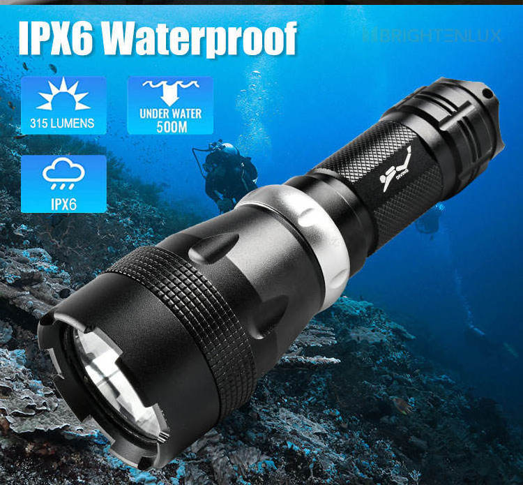 Professional Super Bright Led Powerful Scuba Diving Flashlight Underwater Torch Light Rechargeable Diving Flashlight underwater