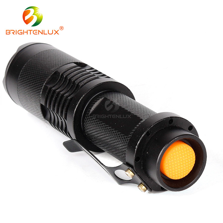 New Design Aluminum Pocket Bright Zoom Flashlight Rechargeable With Clip Mini Led flashlight