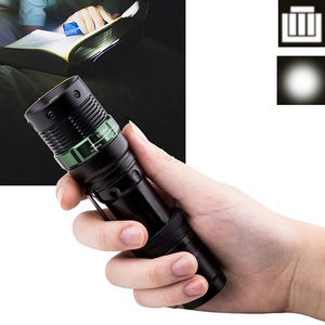 Zoomable Pocket Small LED Flashlight Strong Torch Light Super Bright Tactical Rechargeable Led Metal LED Mini Flashlight