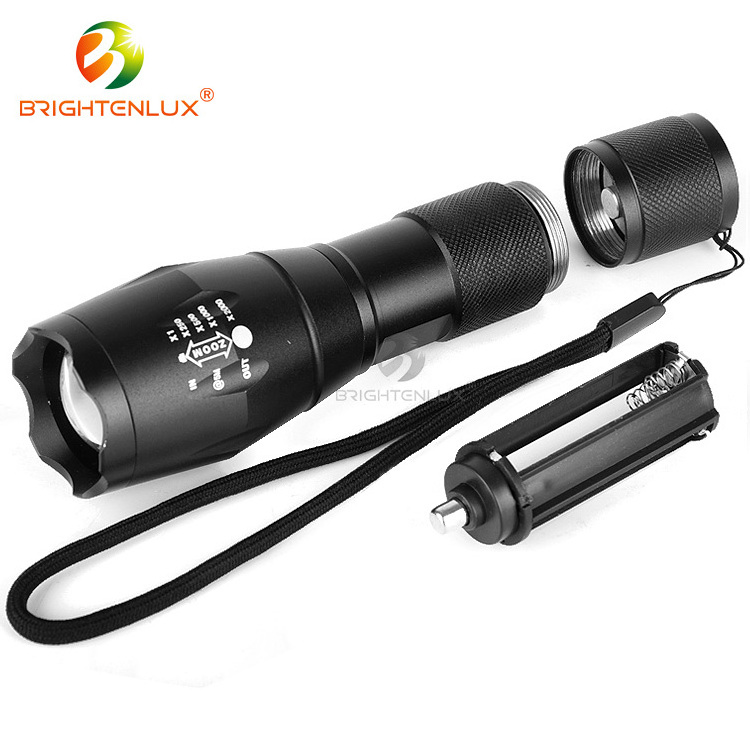 Factory wholesale IPX4 800 lumens 5 modes aluminum alloy waterproof tactical T6 led flashlight