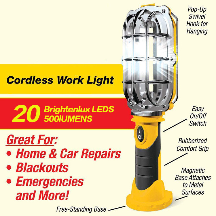 Best Sale Car Repair led Working light, Magnetic Base Outdoor Emergency Portable Cordless Mini LED COB Work Light