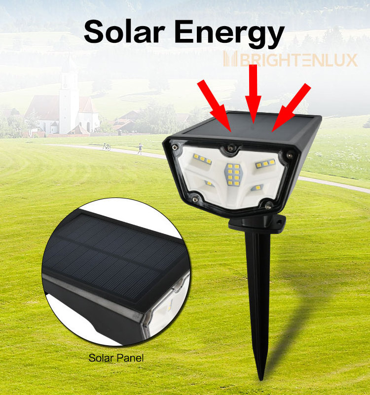 Wholesale Waterproof IP65 Outdoor Solar lawn Lights Sensor 16 LED Powered Spotlight LED Solar Garden Light