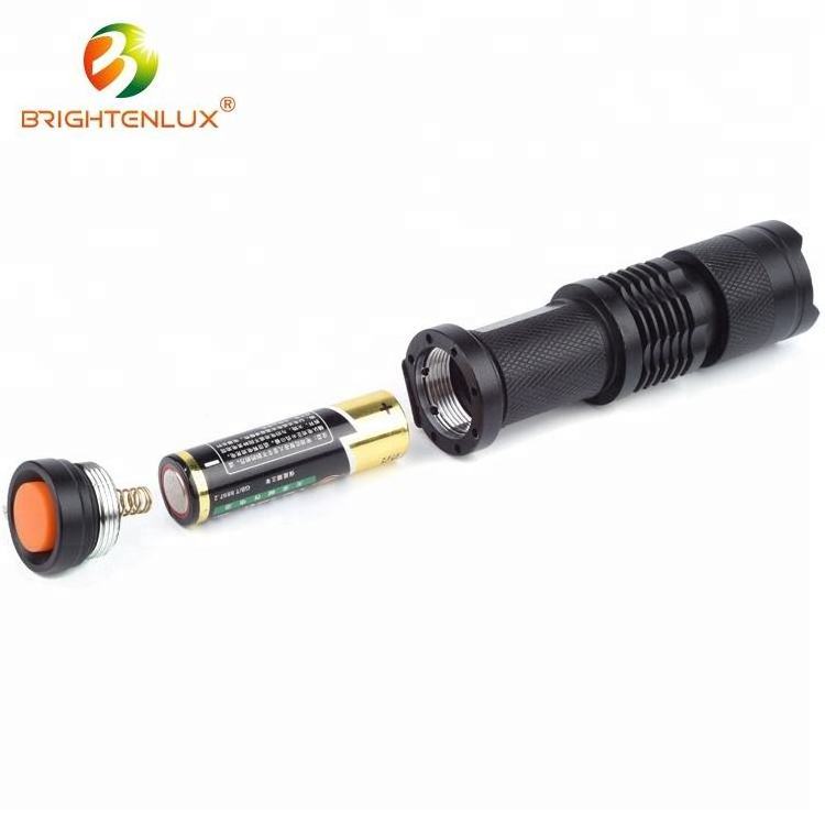 Zoomable Pocket Small LED Flashlight Strong Torch Light Super Bright Tactical AAA Battery Led Metal LED EDC Mini Flashlight