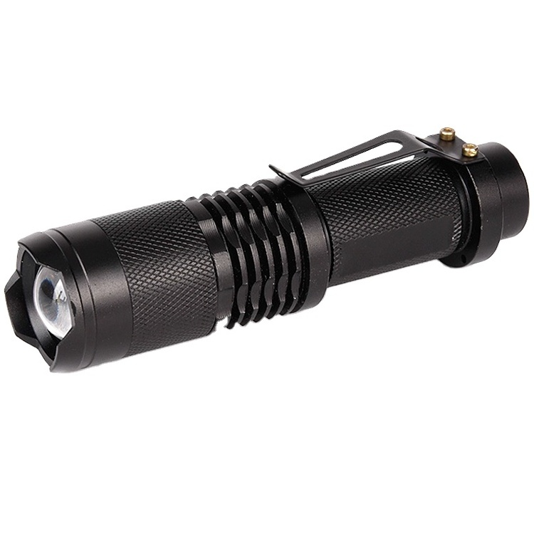 New Design Aluminum Pocket Bright Zoom Flashlight Rechargeable With Clip Mini Led flashlight