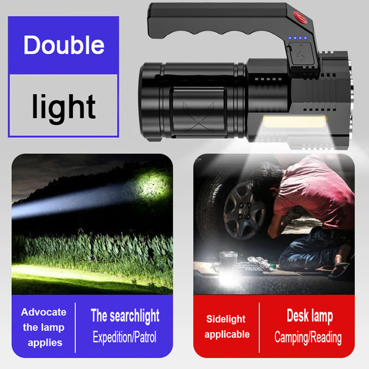 Super Bright COB LED powerful mini searchlight Flashlight Torch Light Emergency Rechargeable Led handheld searchlight