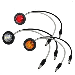 3 color 10-30v 12v 24v 0.75" 3/4 inch Sealed led Truck trailer Fire Eye Side Marker with terminal Clearance Lamp Lights