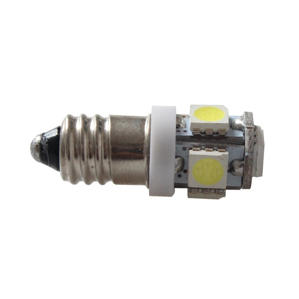 E10 Led Bulb E10 DC 12V 9V 6V 6.3V 3V 4.5V E10 5050 5 SMD LED Light Car Tail Reverse Reading Clearance Lamp Warm White Ice Blue