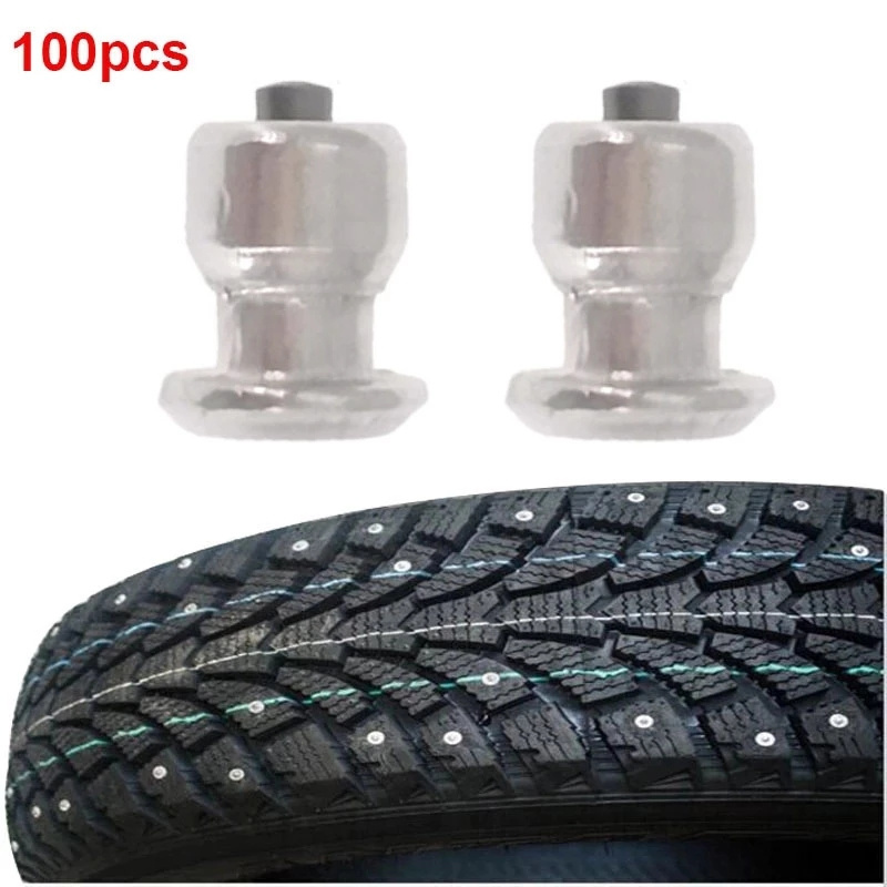 100pcs Winter Wheel Lugs Car Tires Studs Screw Snow Spikes Tyre Sled Snow Chains Studs for Shoes ATV Car Motorcycle Tire