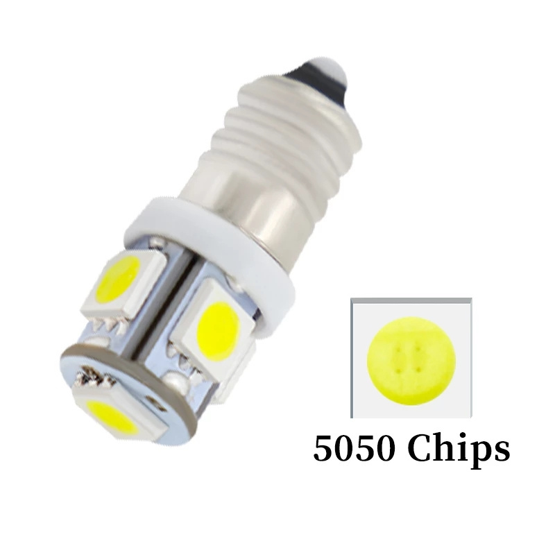 AC E10 3v 6v 9v 12V 24V 5SMD 5050 LED flashlight torch bulbs led flashlight bulb light Head lamp bulb 3000K 6000K