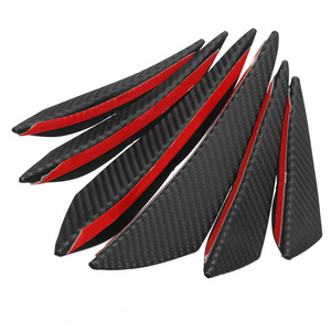 6Pcs/Set Universal Fit Front Bumper Lip Diffuser Splitter Fins Body Spoiler Canards Valence Chin Car Tuning Canard