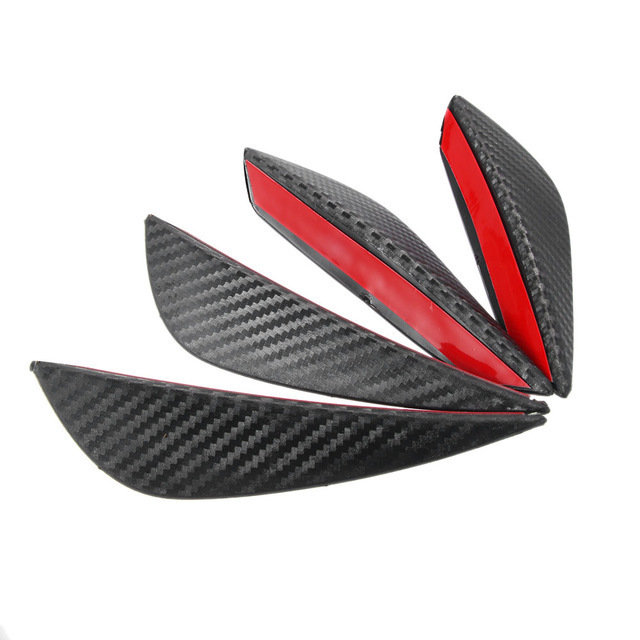 6Pcs/Set Universal Fit Front Bumper Lip Diffuser Splitter Fins Body Spoiler Canards Valence Chin Car Tuning Canard