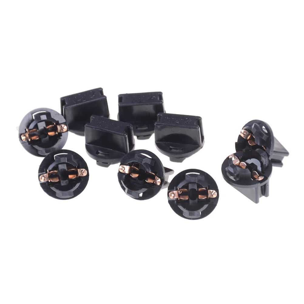 W5W T10 Wedge Small Bulb Indicator Light Lamp Holder Plastic Black Car Instrument Panel Lamp Light Base Socket