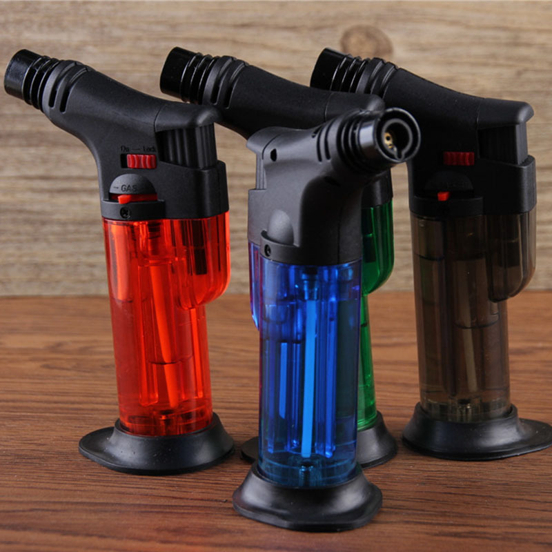 High Temperature Direct Impact Personality Windproof Gas Filled Welding Moxibustion Lighter Light Barbecue Baking