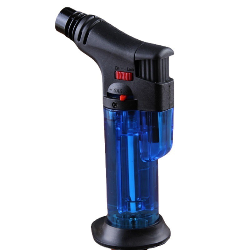 Large Capacity Lighter Outdoor Windproof Turbine Torch Blue Flame Jet Lighter Camping BBQ Kitchen Welding Tool