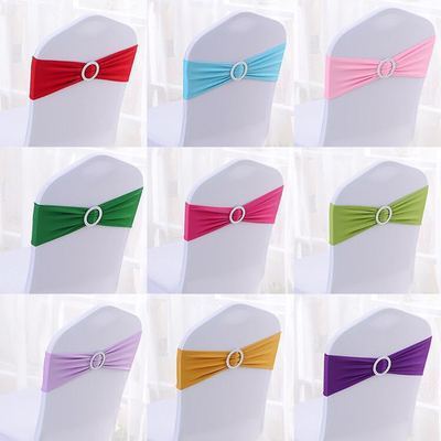 Spandex Chair Bands With Buckle Slider For Wedding Decorations Wholesale Chair Sashes Bow Not a chair cover