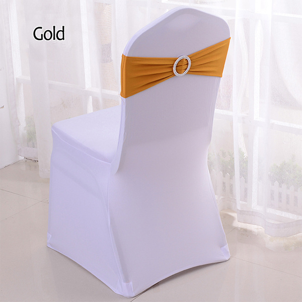 Spandex Chair Bands With Buckle Slider For Wedding Decorations Wholesale Chair Sashes Bow Not a chair cover