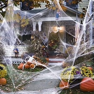 Halloween Props Super Elastic Spider Web Halloween Decorations Send Spiders Indoor Outdoor Party Holiday Supplies