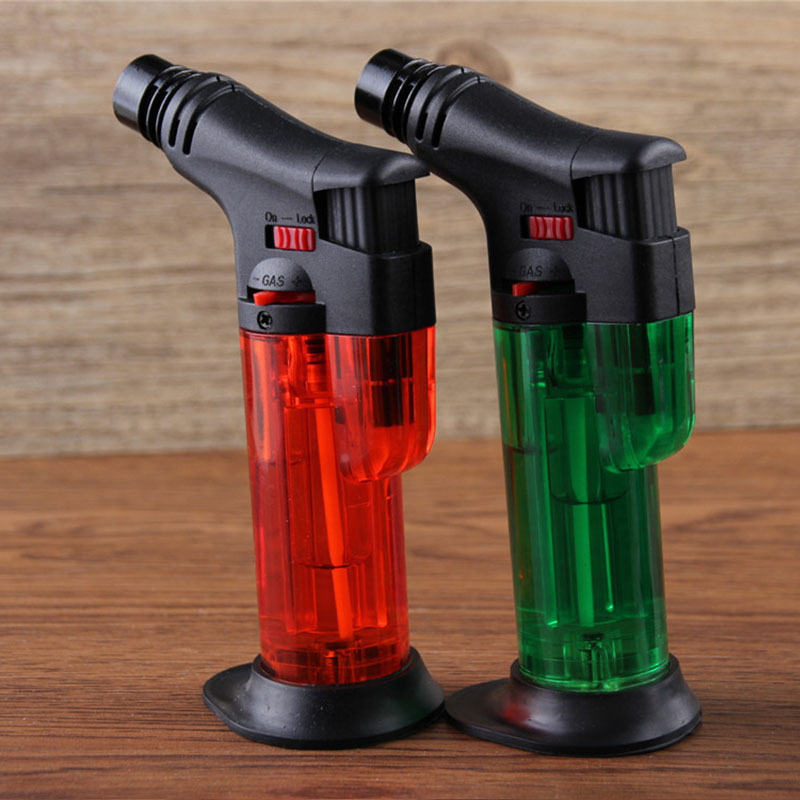 High Temperature Direct Impact Personality Windproof Gas Filled Welding Moxibustion Lighter Light Barbecue Baking