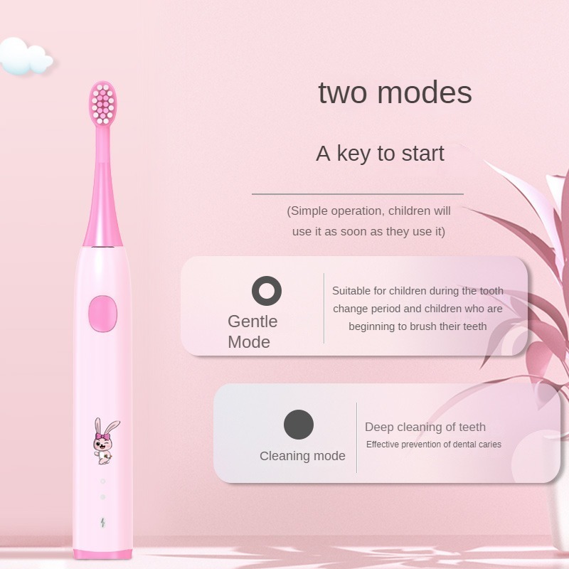 High frequency vibration soft DuPont bristles mini children's electric toothbrush is waterproof and rechargeable